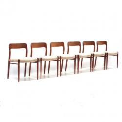 Set van 6 stoelen Niels Möller jaren '60 '70