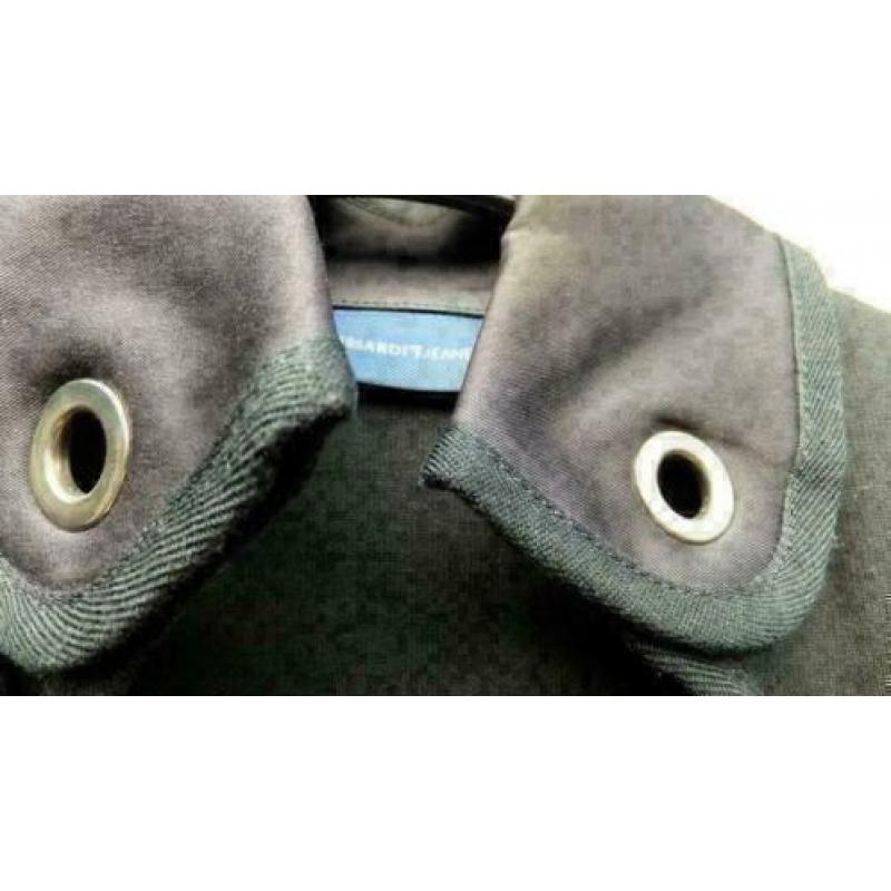 TRUSSARDI JEANS zwart getailleerd stretch jasje mt 38/40