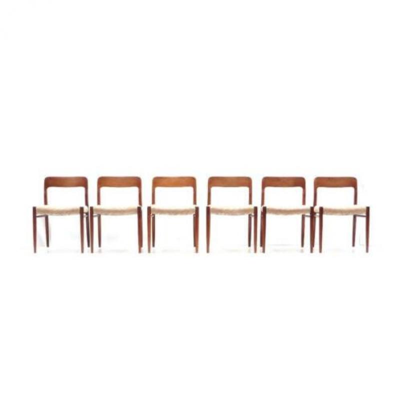 Set van 6 stoelen Niels Möller jaren '60 '70