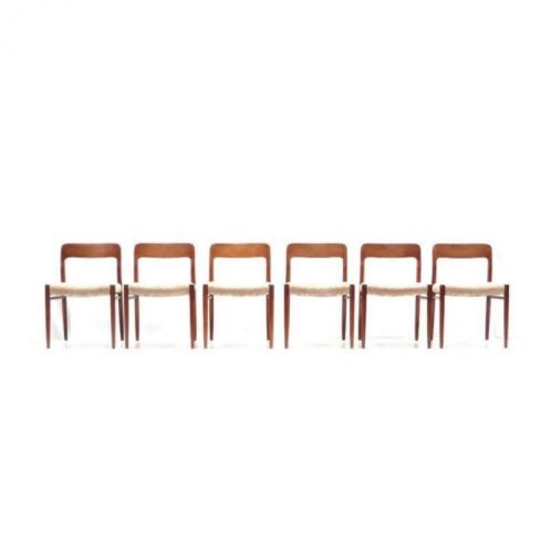 Set van 6 stoelen Niels Möller jaren '60 '70