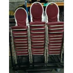 Stackchair - Rood/Champagne - Gestoffeerde stoel/Stack Chair