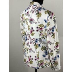 Fleurige Blazer “Floral” Ivory - Maat 40