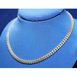 Schitterende Massieve 925 Sterling Zilver Gourmet Ketting