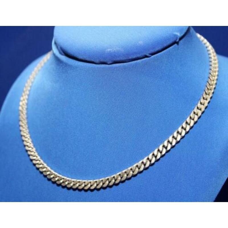 Schitterende Massieve 925 Sterling Zilver Gourmet Ketting
