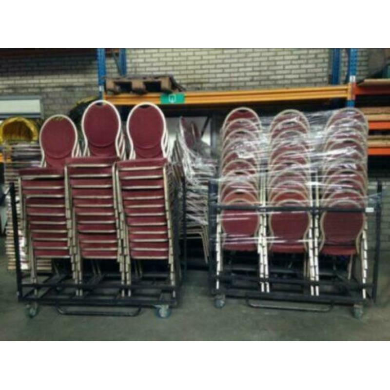 Stackchair - Rood/Champagne - Gestoffeerde stoel/Stack Chair