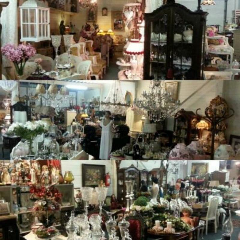 2 x leuke brocante witte rozen stoeltjes 125.00 p.s