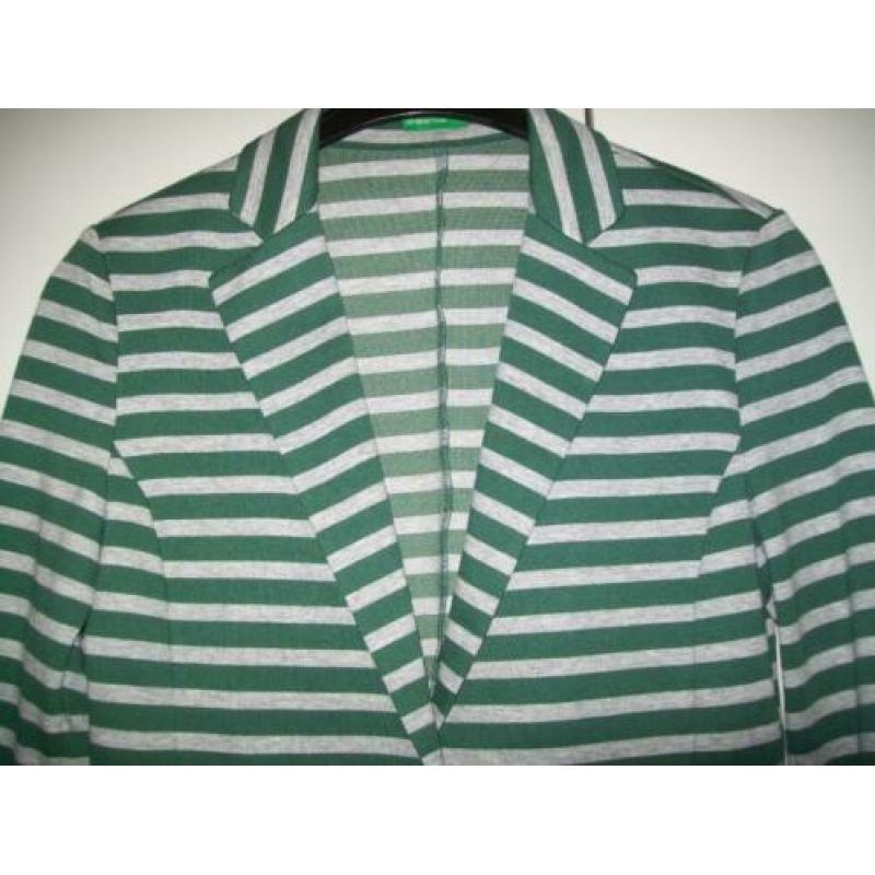 Benetton strepen tricot colbert mt.L *NIEUW*