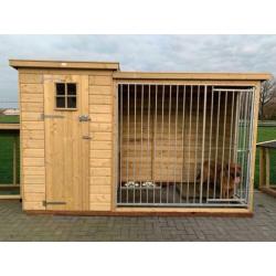 RUIME hondenhokken met overdekte kennel ook losse kennels