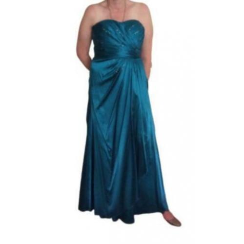 aanbieding petrolkleur galajurk mt 38, 40, 42