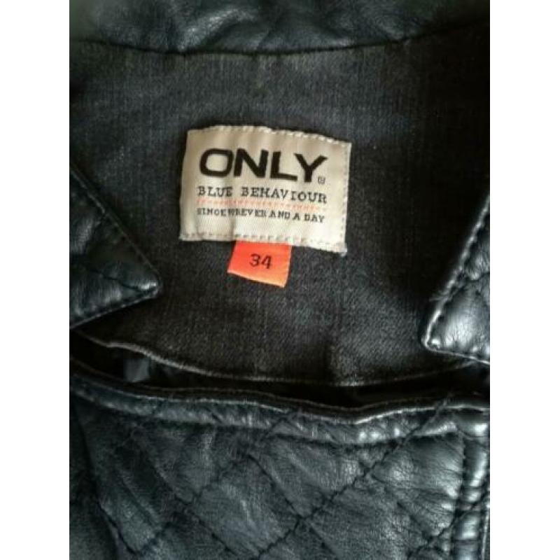 Stoer spijkergilet Only Maat Xs 34 spijkerjasje zwart