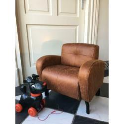 kinderfauteuil Exclusief Tekkie Hufterproof Cognac
