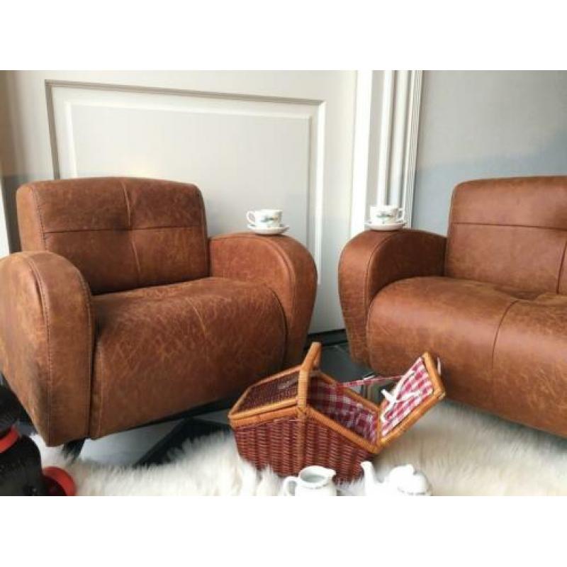 kinderfauteuil Exclusief Tekkie Hufterproof Cognac