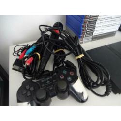 PS2 spelcomputer met games en controllers Dark Cloud FF10
