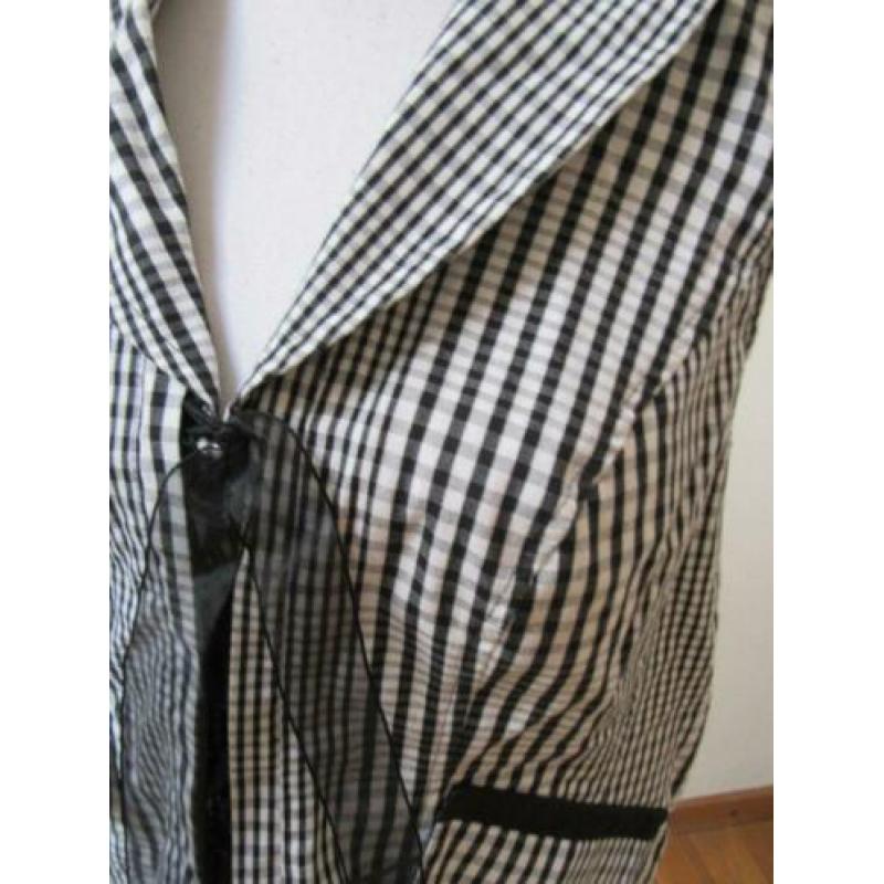 R81 aparte blouse top HEINE zwart wit maat 42