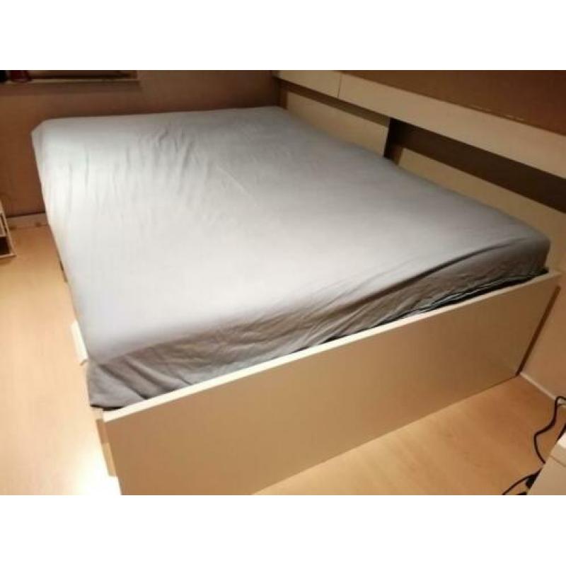 Ikea brimnes 2 persoons bed + matras 140cm breed