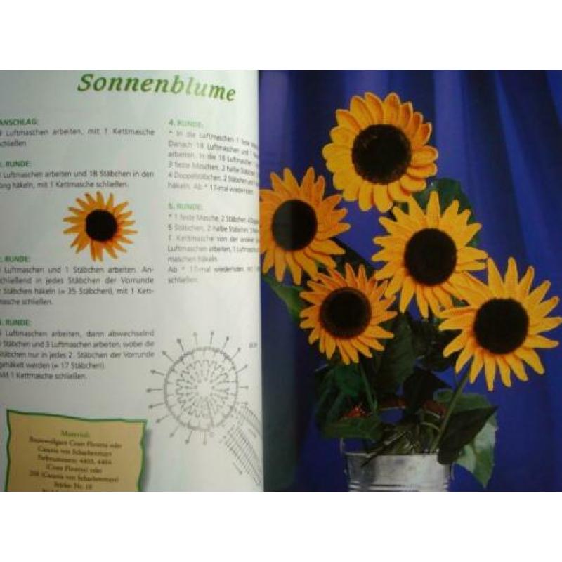 boekje bloemen haken DIE SCHÖNSTEN HÄKELBLUMEN Eva Hambach
