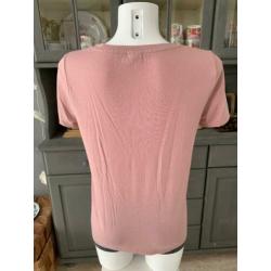 Roze top van Jacqueline de Yong maat S - met V Hals