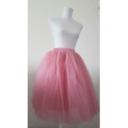 Nieuwe licht roze petticoat / tule / tutu, 6 lagen+ onderrok