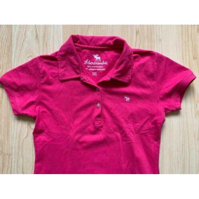 Q996 Abercrombie Polo Roze Mt 38-40 (M)