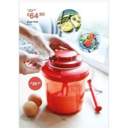 NIEUWE Super chef van TUPPERWARE hakken, snijden kloppen enz