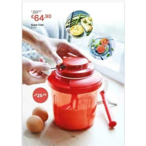 NIEUWE Super chef van TUPPERWARE hakken, snijden kloppen enz