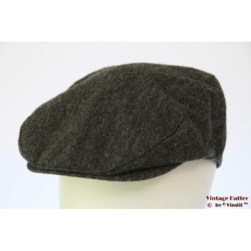 Vintage flatcap Platte pet grijs katoen 60 = XL