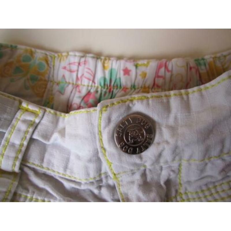 Salty Dog - Wit shortje, maat 98