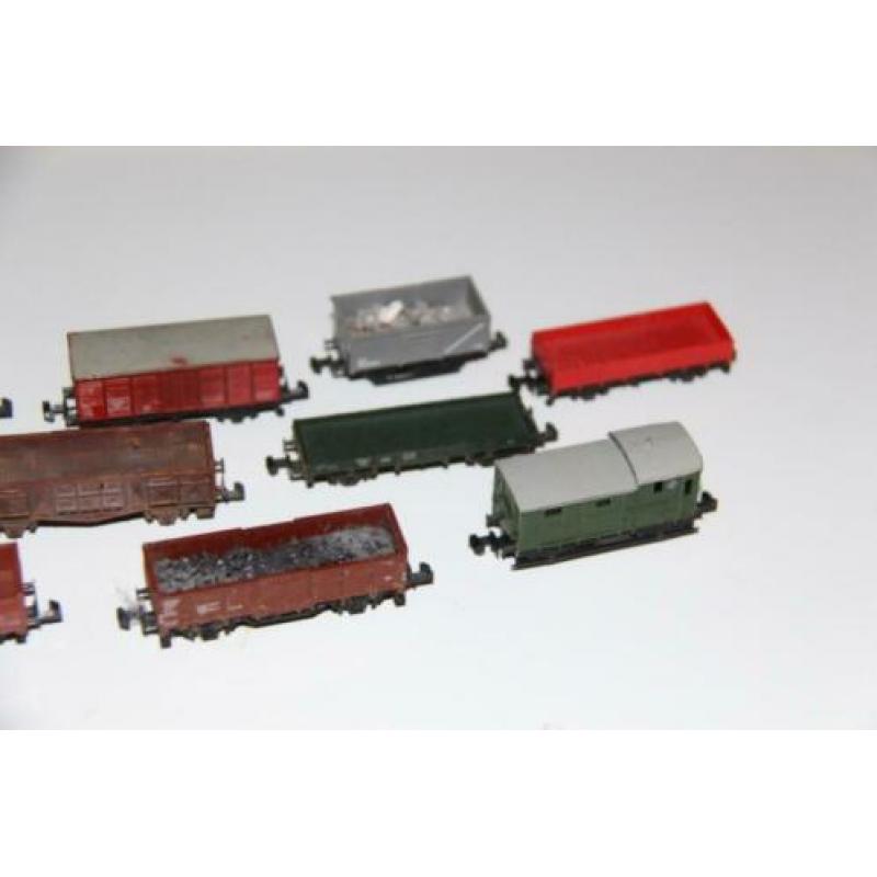 Set 9 gebruikte goederenwagons