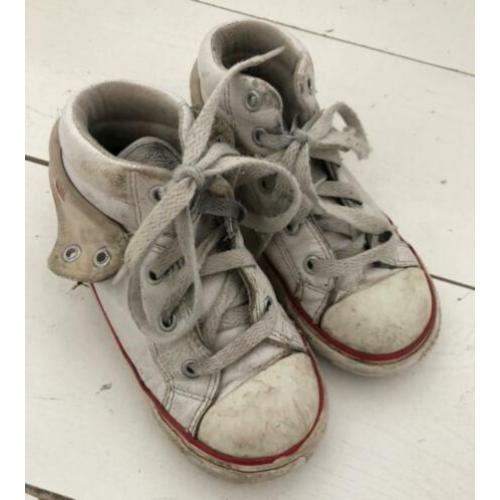 leren all star gympen wit, maat 25