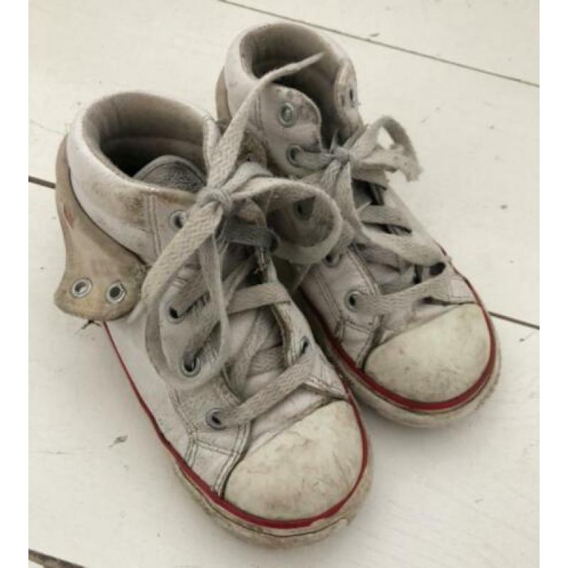 leren all star gympen wit, maat 25