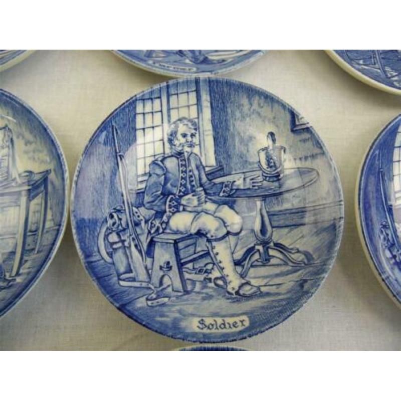 10 sierbordjes Enoch Wedgwood Tunstall