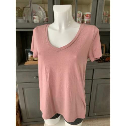 Roze top van Jacqueline de Yong maat S - met V Hals