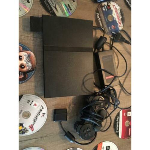 PlayStation 2 inclusief spellen en controllers