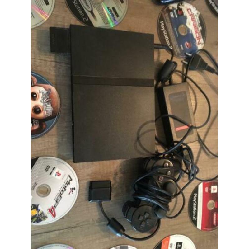 PlayStation 2 inclusief spellen en controllers
