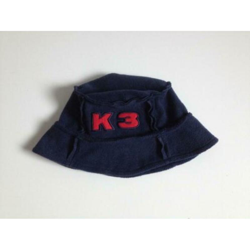 Donkerblauw + rode letters K3 MUTSJE fleece 92/98+gratis dvd