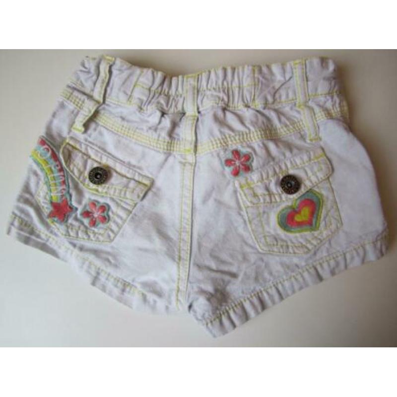 Salty Dog - Wit shortje, maat 98