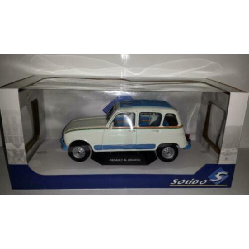 Solido 1:18 Renault 4L Jogging 1981 beige/blauw nieuw