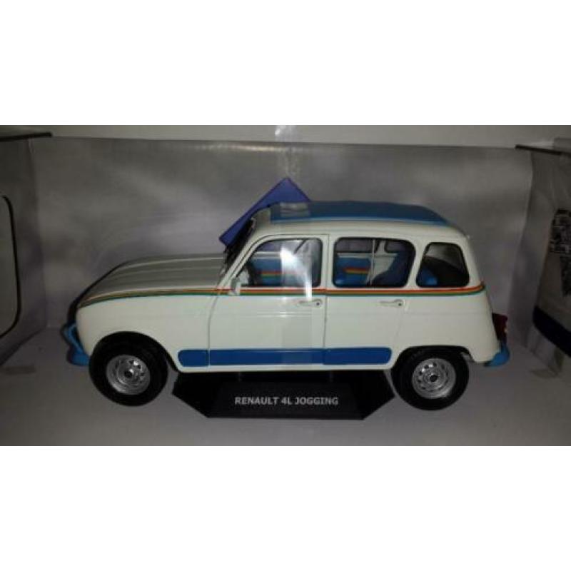 Solido 1:18 Renault 4L Jogging 1981 beige/blauw nieuw