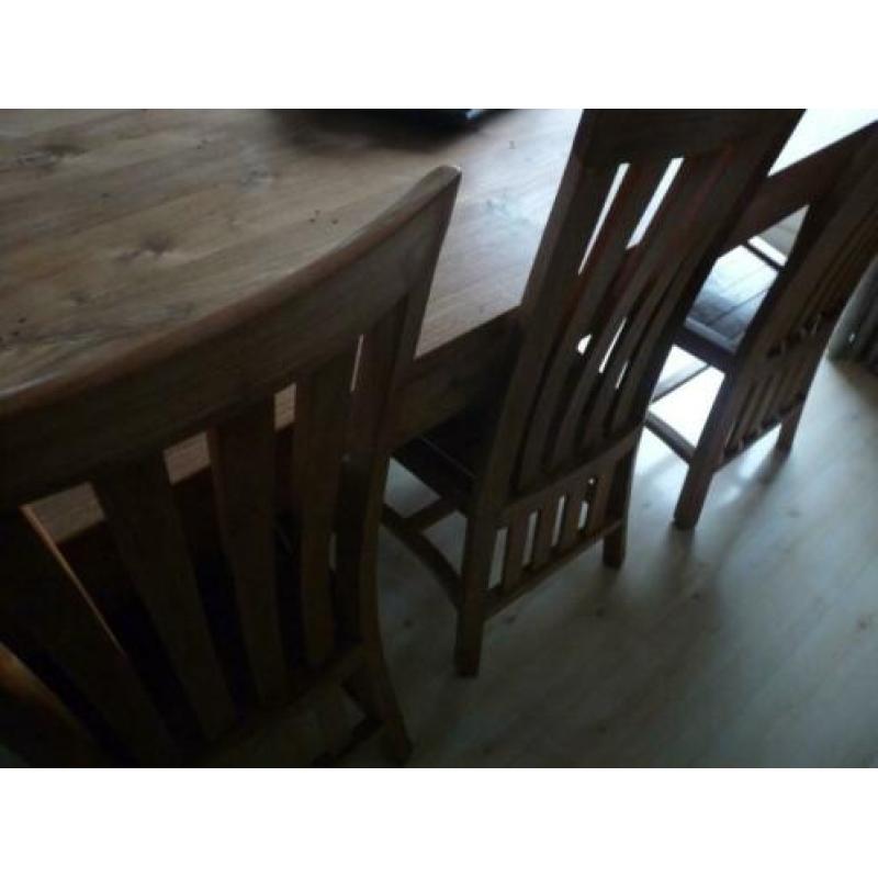 6 eetkamer stoelen teak hout