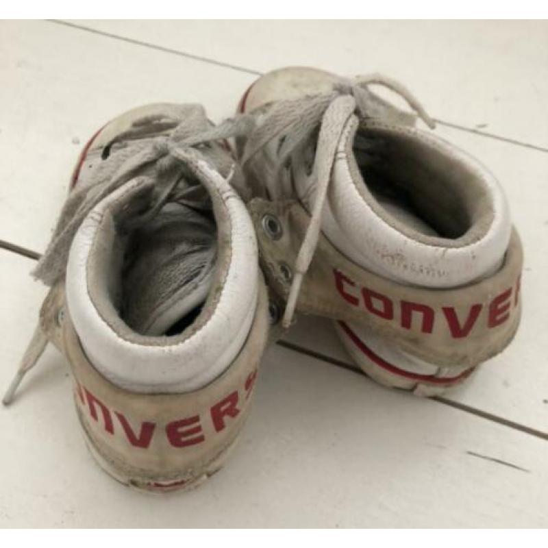 leren all star gympen wit, maat 25