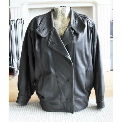 Leren Damesjas Grijs (XL) winterjas