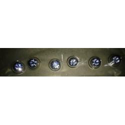 Set 6x curli strass steen ~lichtblauw~ Curly curlies