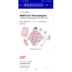 Babyborn verzorgingsset ? Nooit gebruikt en compleet !