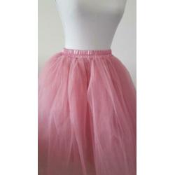 Nieuwe licht roze petticoat / tule / tutu, 6 lagen+ onderrok