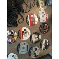 PlayStation 2 inclusief spellen en controllers