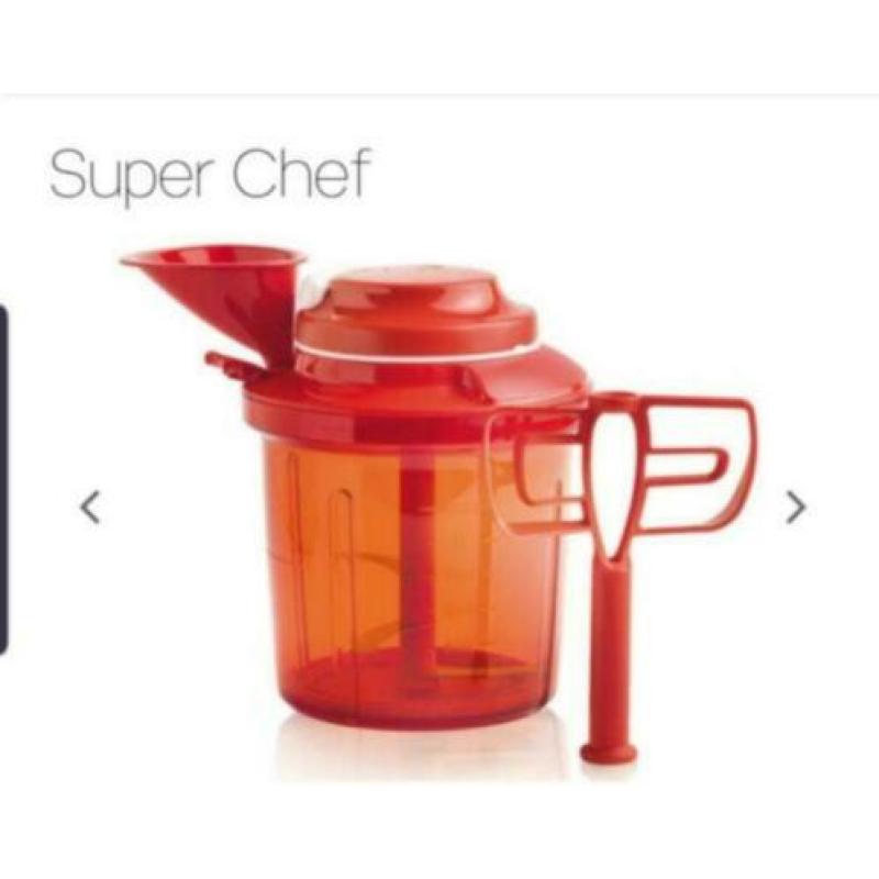 NIEUWE Super chef van TUPPERWARE hakken, snijden kloppen enz
