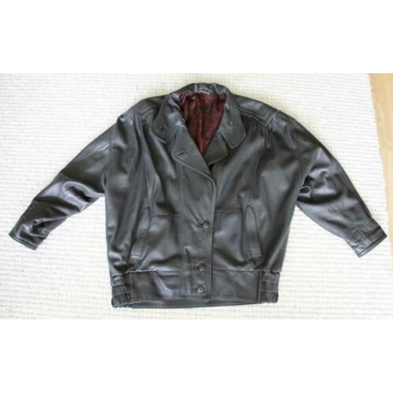Leren Damesjas Grijs (XL) winterjas