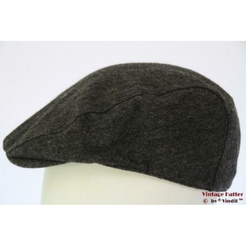Vintage flatcap Platte pet grijs katoen 60 = XL