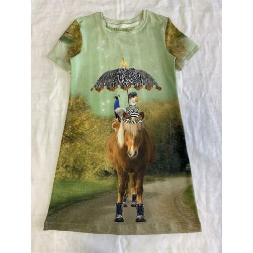 Jurkje paard met zebraparaplu (ook met lange mouw) maat 134