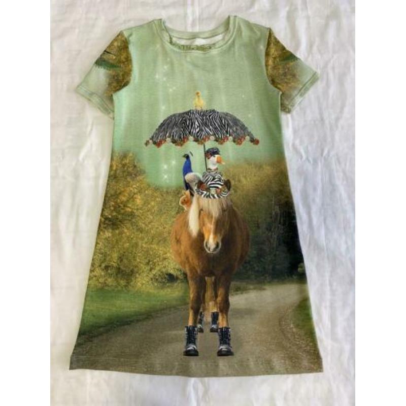 Jurkje paard met zebraparaplu (ook met lange mouw) maat 134